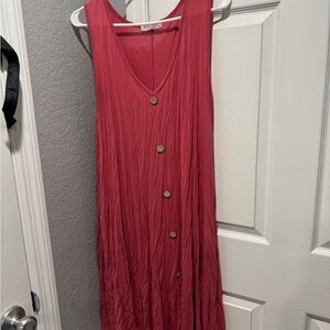 Sleeveless Coral Beach Dress